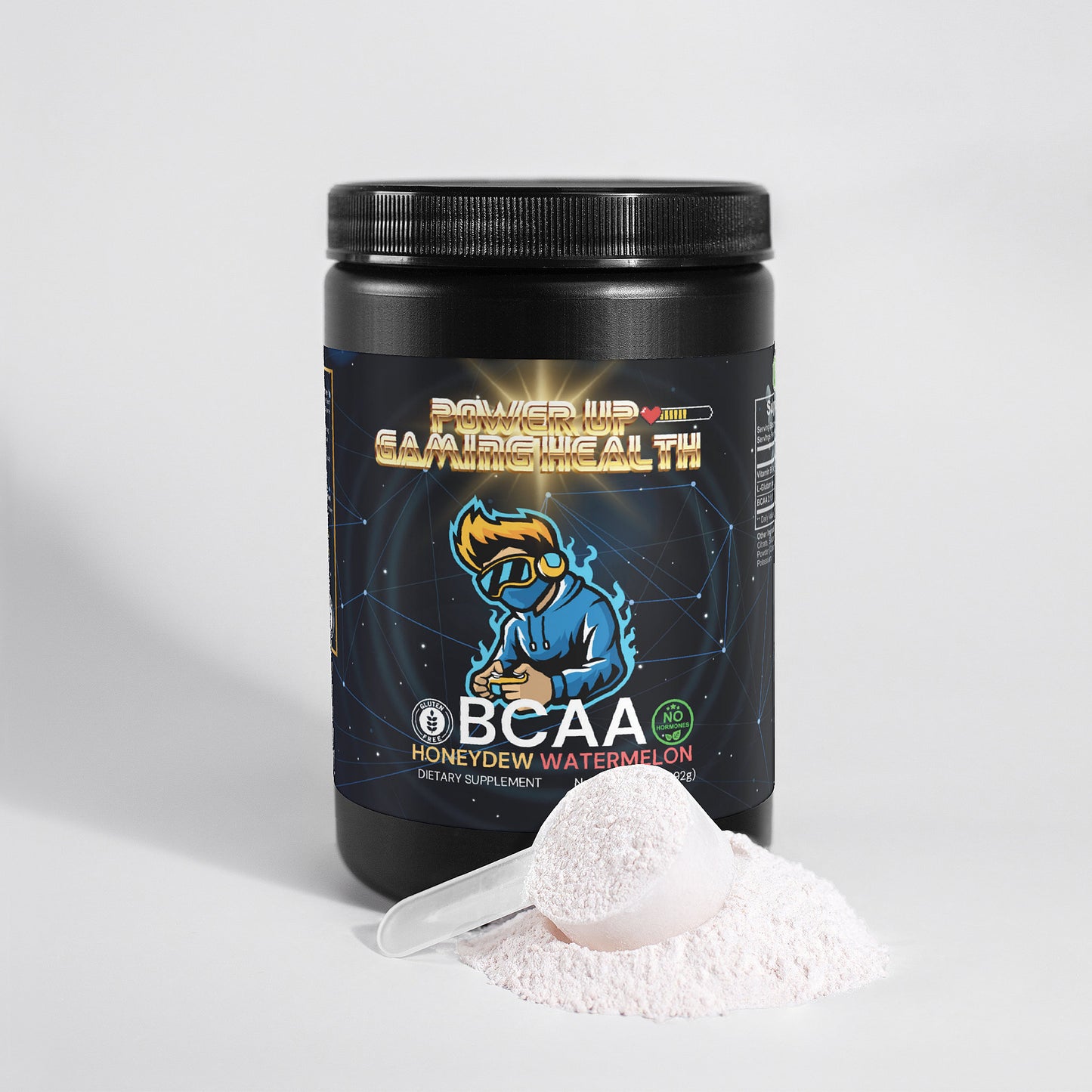 Power Up - BCAA Gaming Powder - Honeydew/Watermelon (Hormone Free)