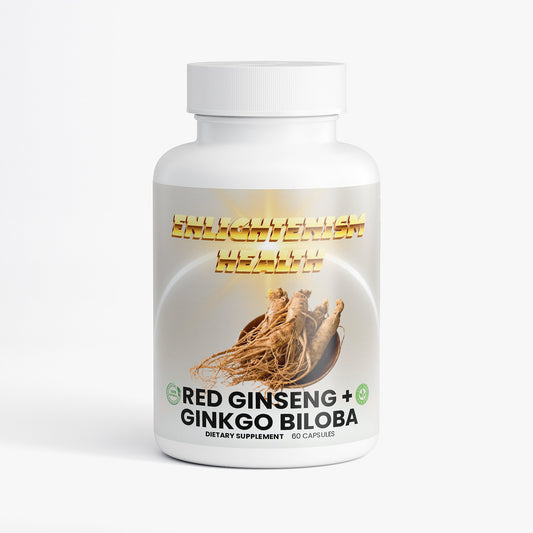 Enlightenism Health - 100% Natural Red Ginseng + Ginkgo Biloba (NON-GMO)