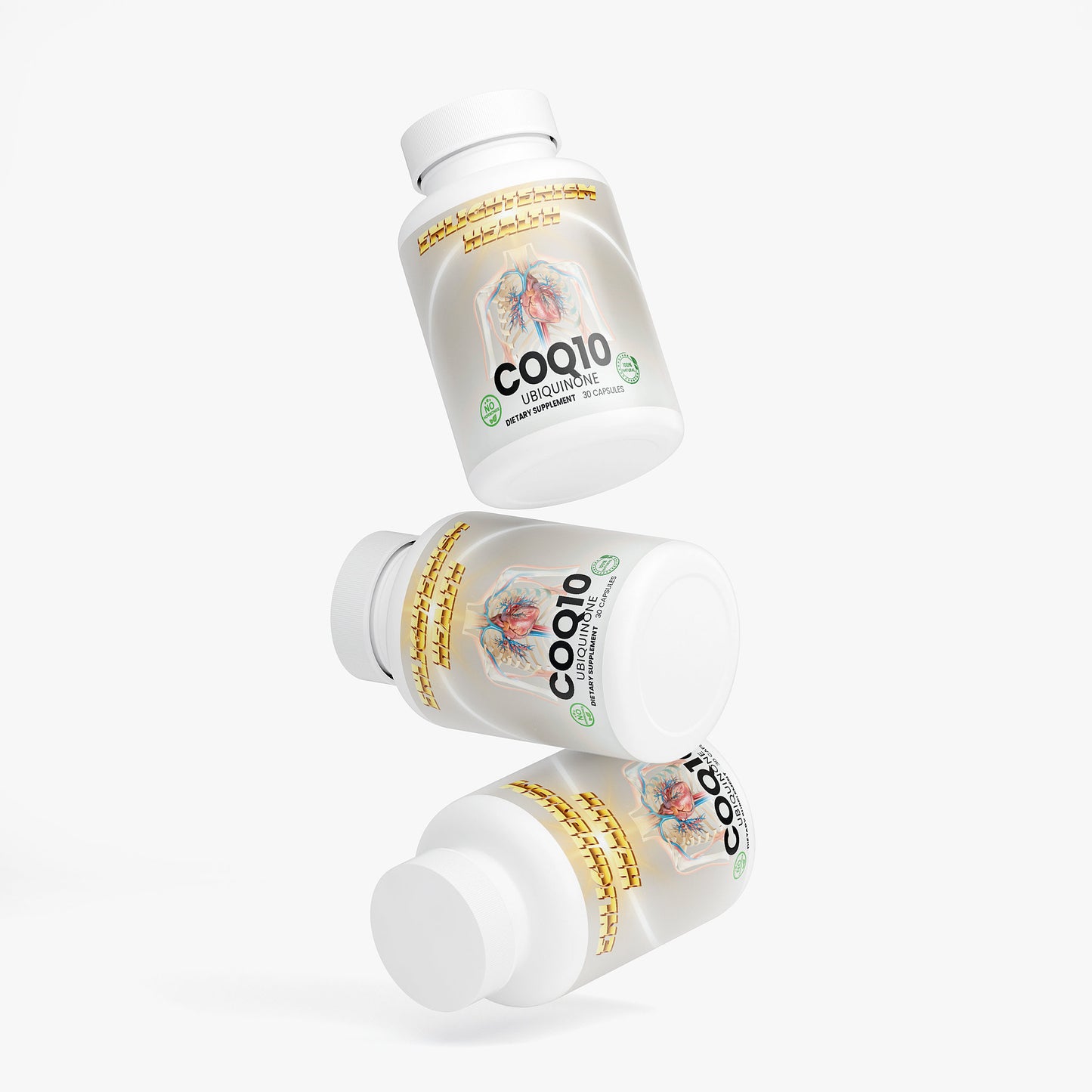 Enlightenism Health - 100% Natural CoQ10 Ubiquinone (Hormone Free)