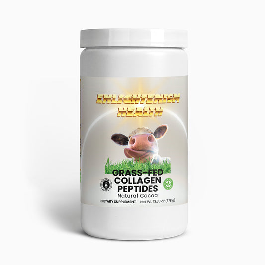 Enlightenism Health - Grass-Fed Collagen Peptides Powder - Natural Cocoa (NON-GMO)
