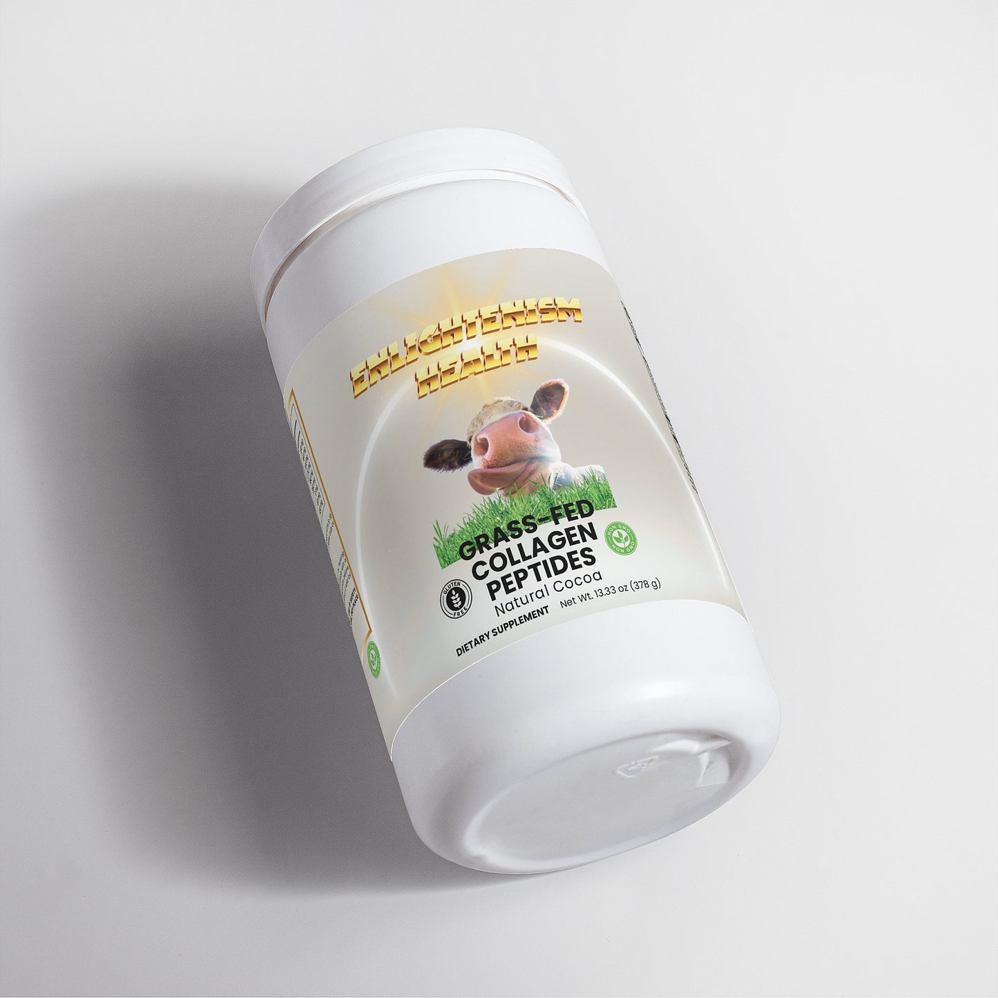 Enlightenism Health - Grass-Fed Collagen Peptides Powder - Natural Cocoa (NON-GMO)
