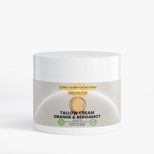 Enlightenism Health - 100% Natural Tallow Cream with Jojoba - Orange & Bergamot (NON-GMO)