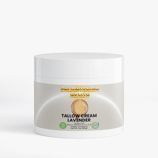 Enlightenism Health - 100% Natural Tallow Cream with Jojoba -  Lavender (NON-GMO)