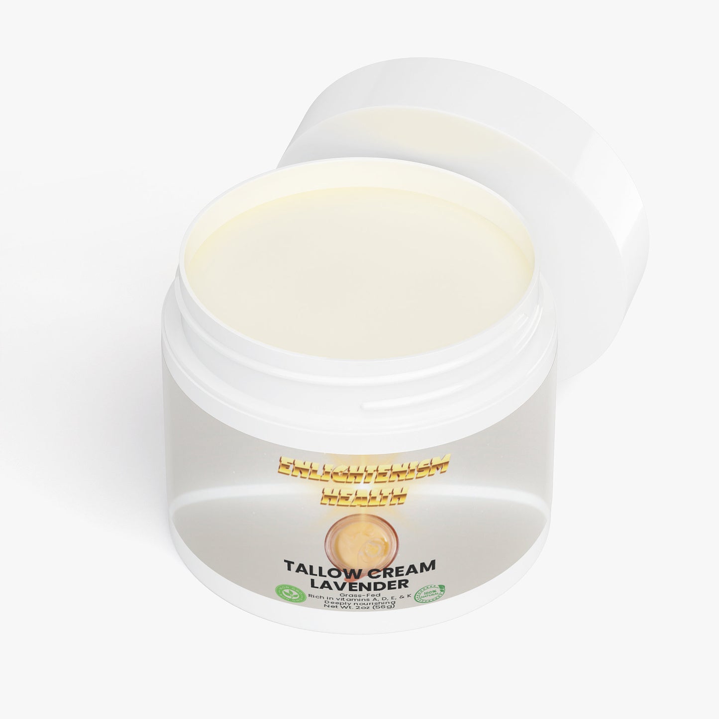 Enlightenism Health - 100% Natural Tallow Cream with Jojoba -  Lavender (NON-GMO)