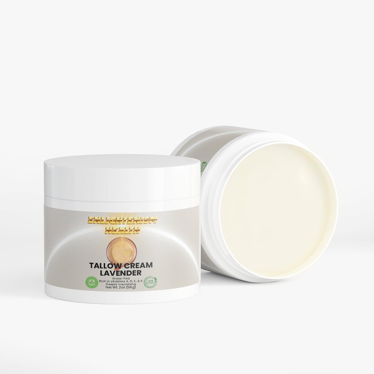 Enlightenism Health - 100% Natural Tallow Cream with Jojoba -  Lavender (NON-GMO)