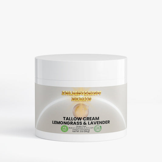 Enlightenism Health - 100% Natural Tallow Cream with Jojoba - Lemongrass & Lavender (NON-GMO)