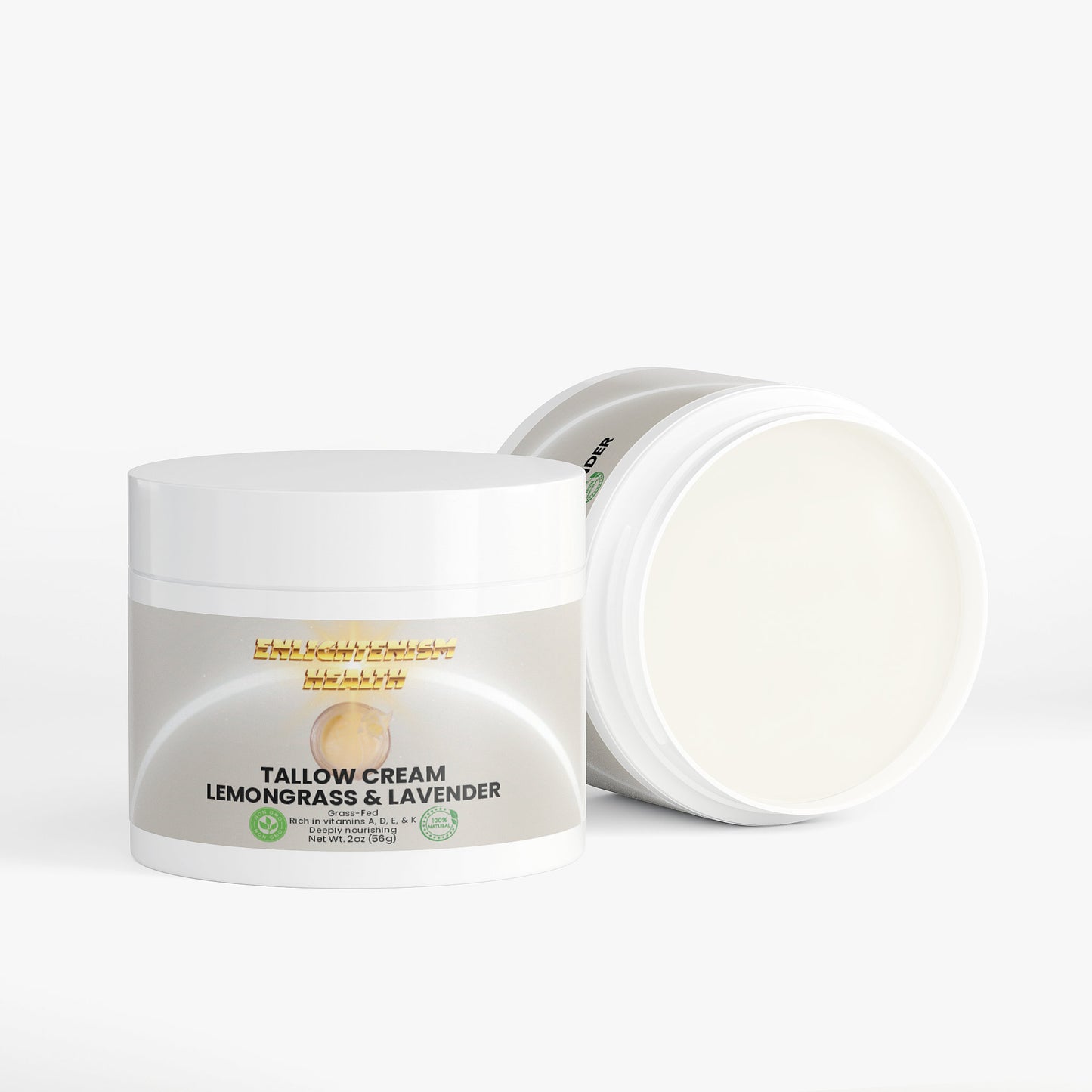 Enlightenism Health - 100% Natural Tallow Cream with Jojoba - Lemongrass & Lavender (NON-GMO)