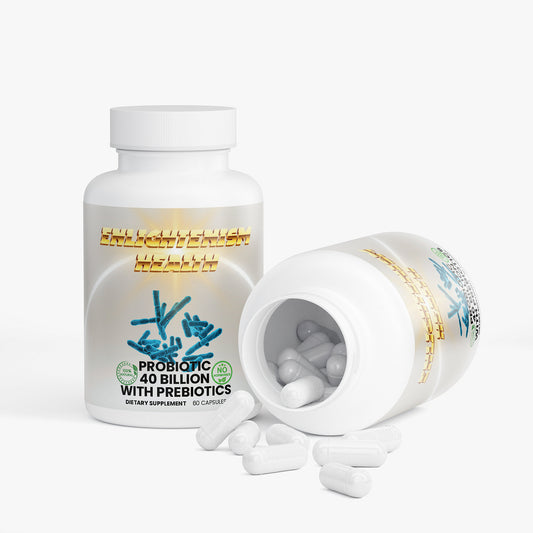 Enlightenism Health - 100% Natural Probiotic 40 Billion with Prebiotics (Hormone Free)