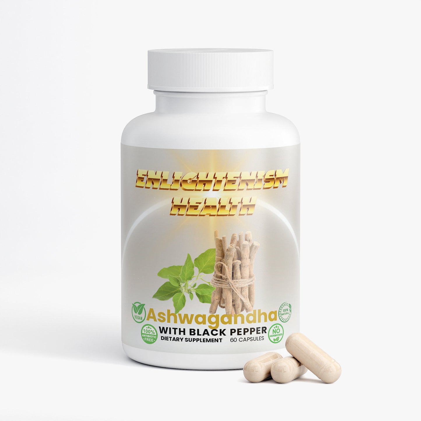 Enlightenism Health - 100% Natural Ashwagandha (Hormone Free)