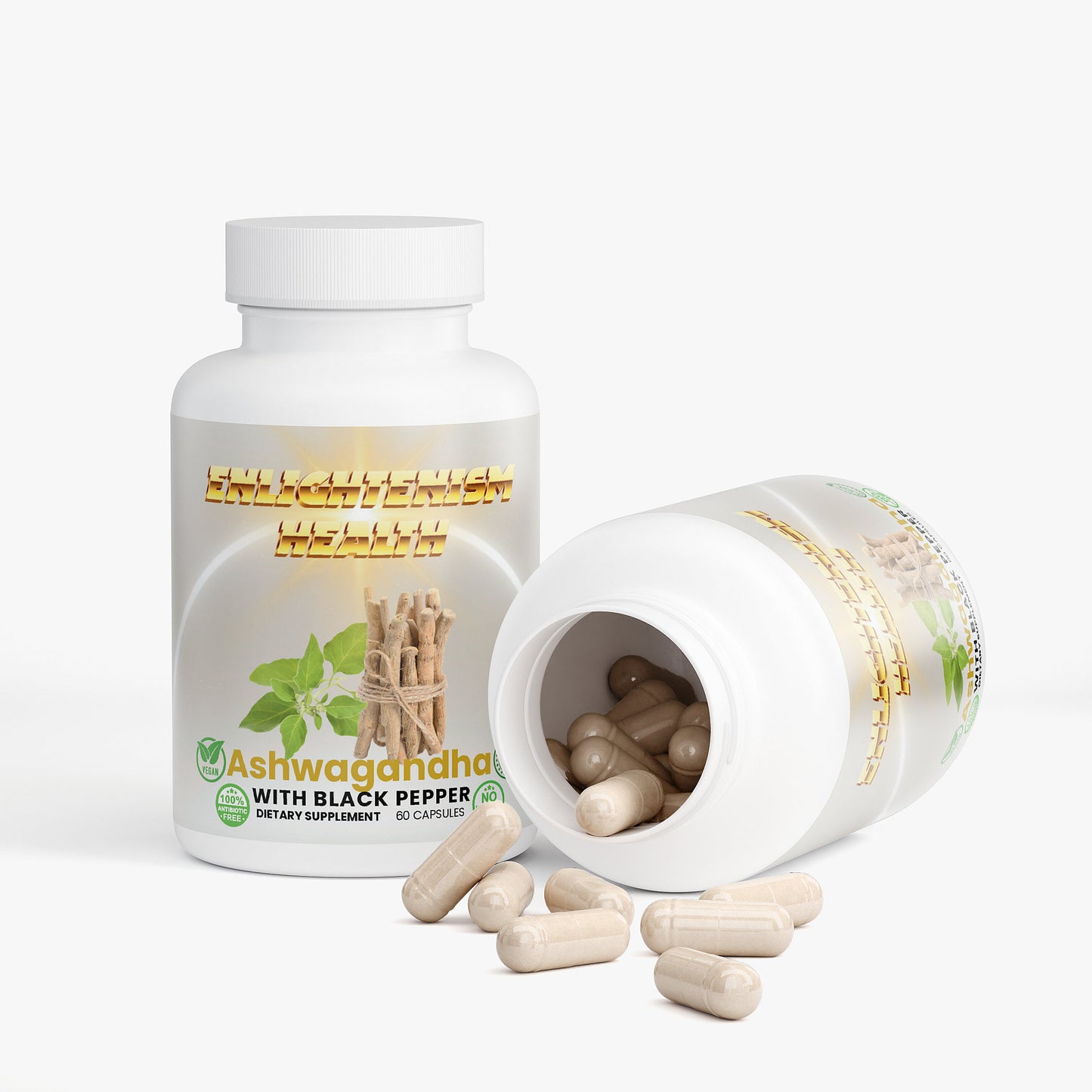 Enlightenism Health - 100% Natural Ashwagandha (Hormone Free)