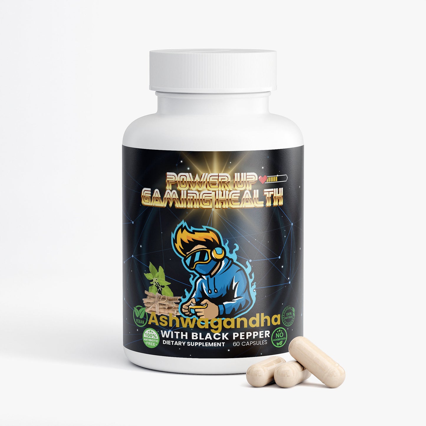 Power Up - 100% Natural Ashwagandha (Hormone Free)