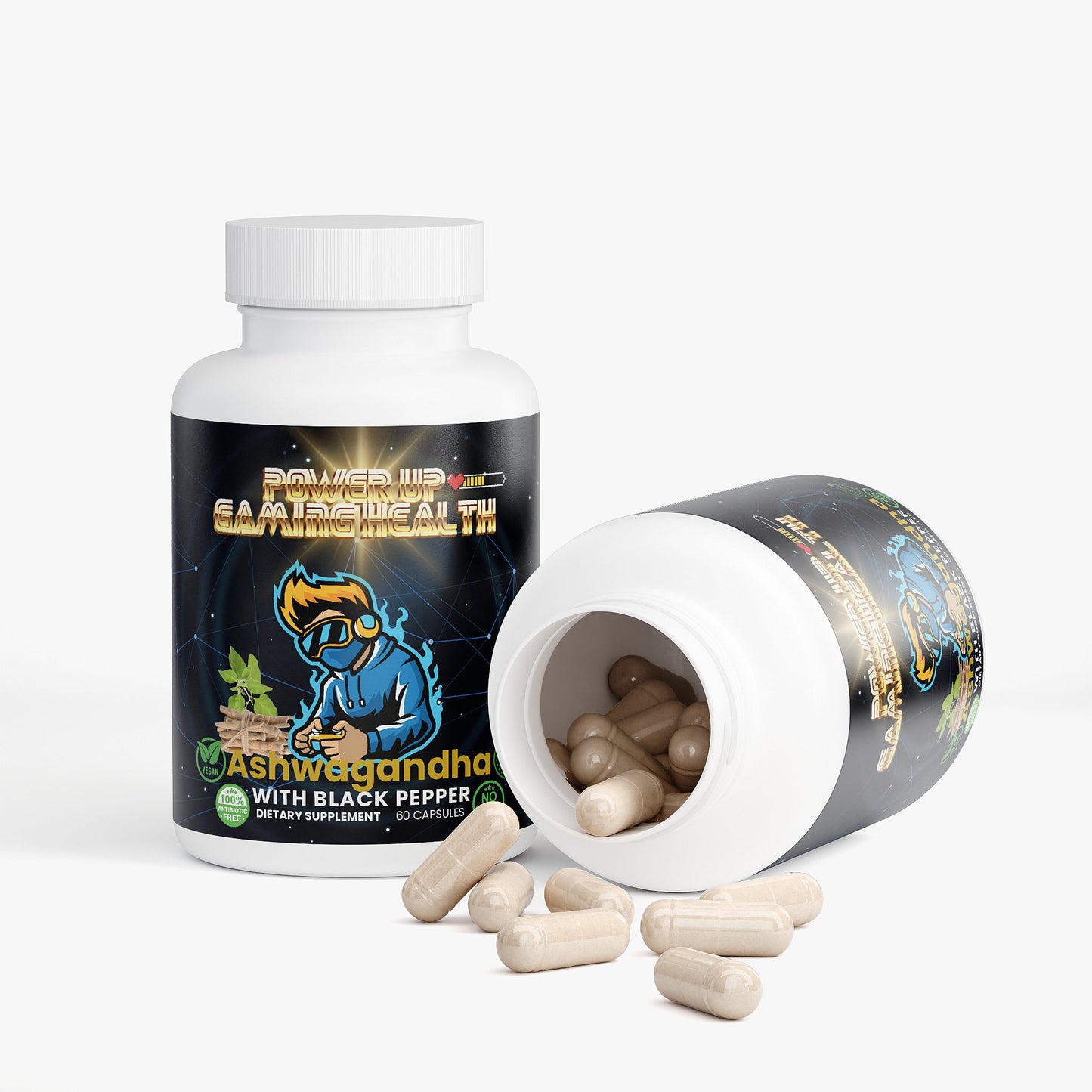 Power Up - 100% Natural Ashwagandha (Hormone Free)