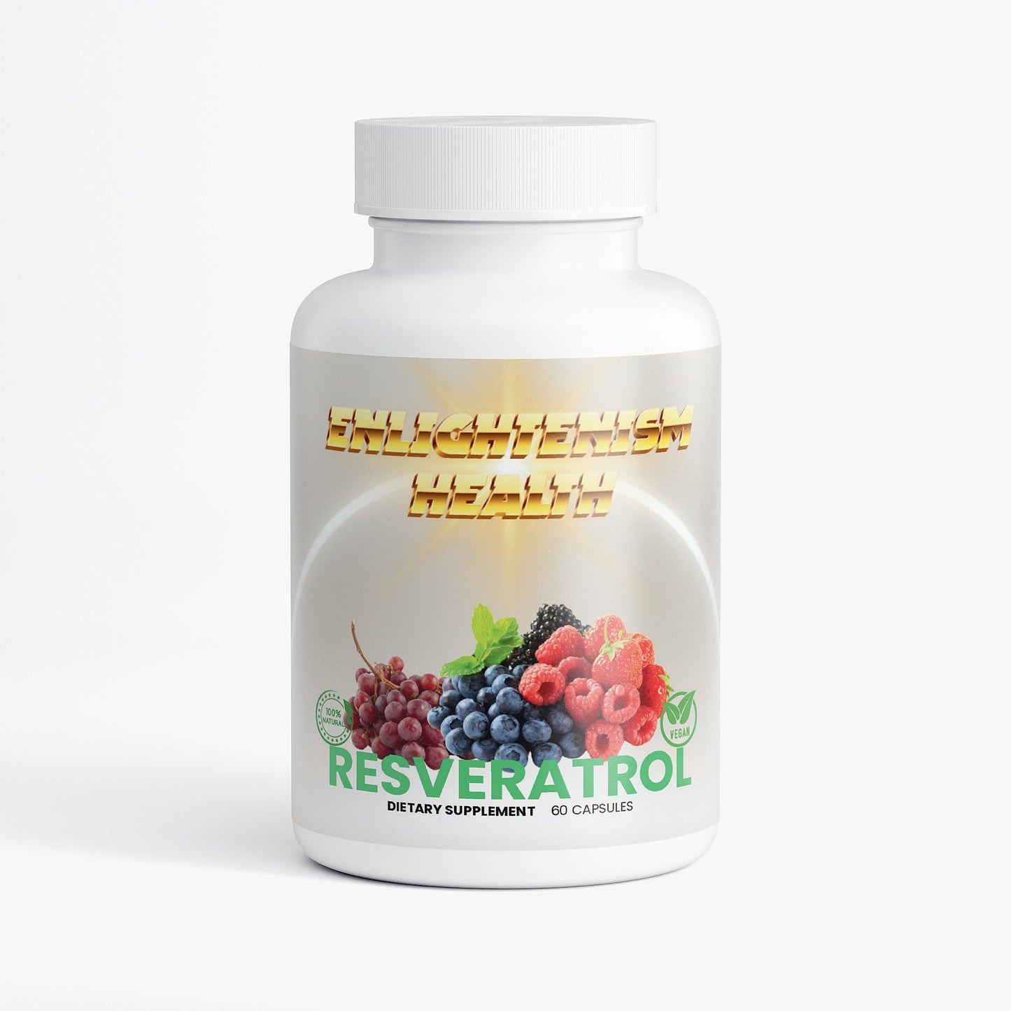 Enlightenism Health - 100% Natural Resveratrol 600mg (Hormone Free)