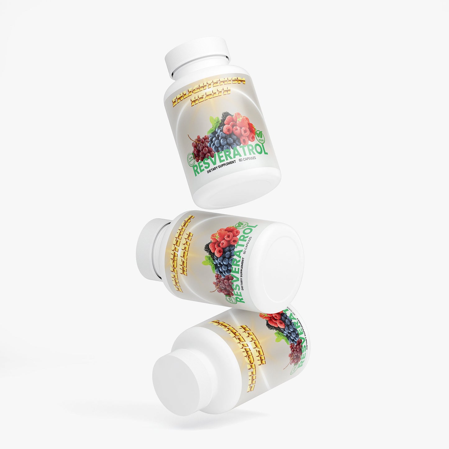 Enlightenism Health - 100% Natural Resveratrol 600mg (Hormone Free)