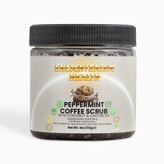 Enlightenism Health - 100% Natural Peppermint Coffee Scrub (Paraben Free)