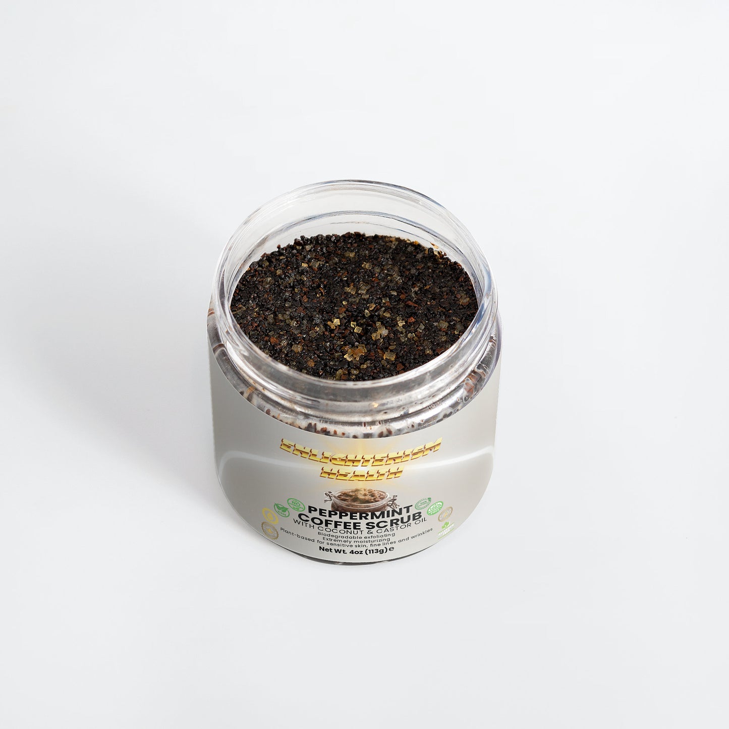 Enlightenism Health - 100% Natural Peppermint Coffee Scrub (Paraben Free)