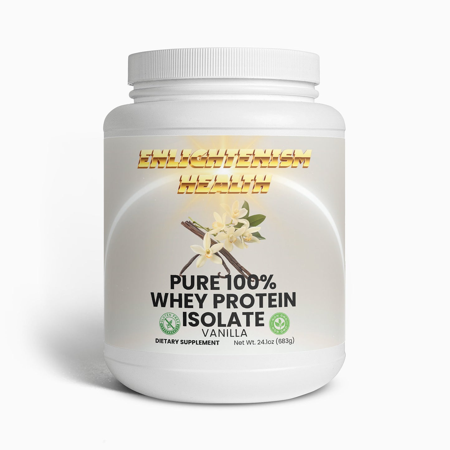 Enlightenism Health - Pure 100% Whey Protein Isolate Natural Vanilla (NON-GMO)