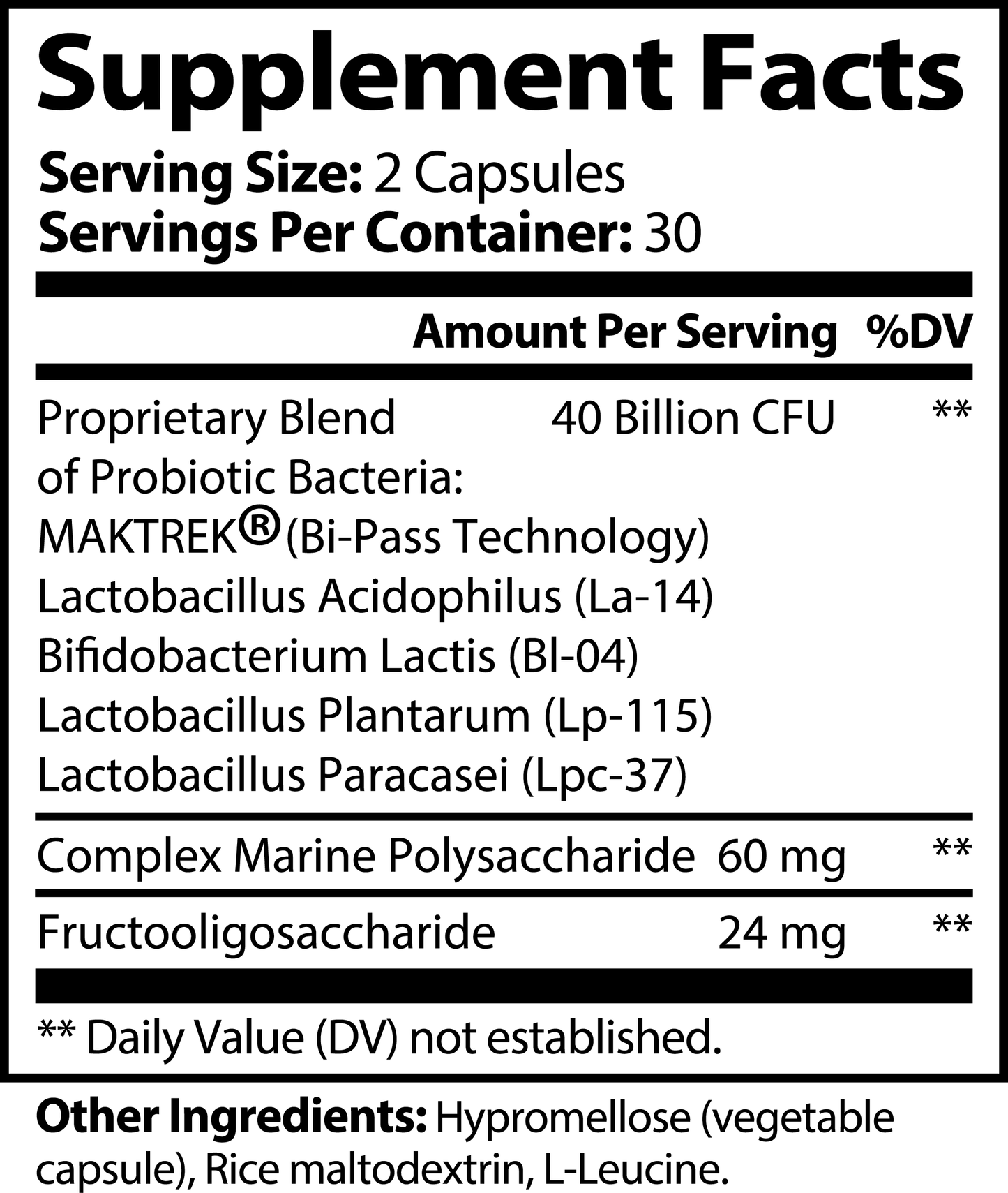 Enlightenism Health - 100% Natural Probiotic 40 Billion with Prebiotics (Hormone Free)
