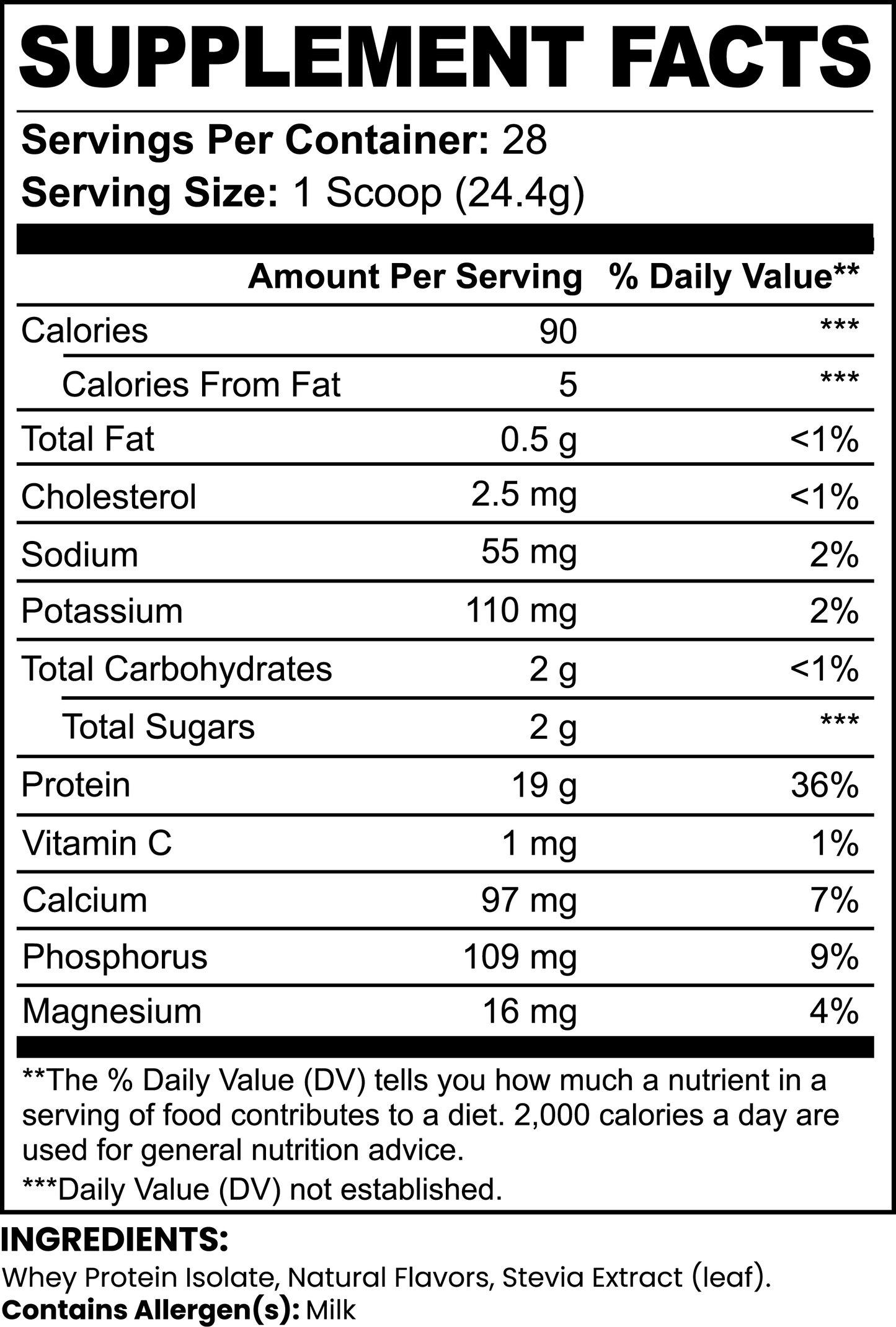 Enlightenism Health - Pure 100% Whey Protein Isolate Natural Vanilla (NON-GMO)