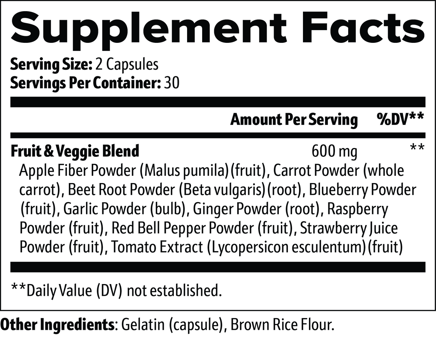 Enlightenism Health - Fruits and Veggies Formula (NON-GMO)