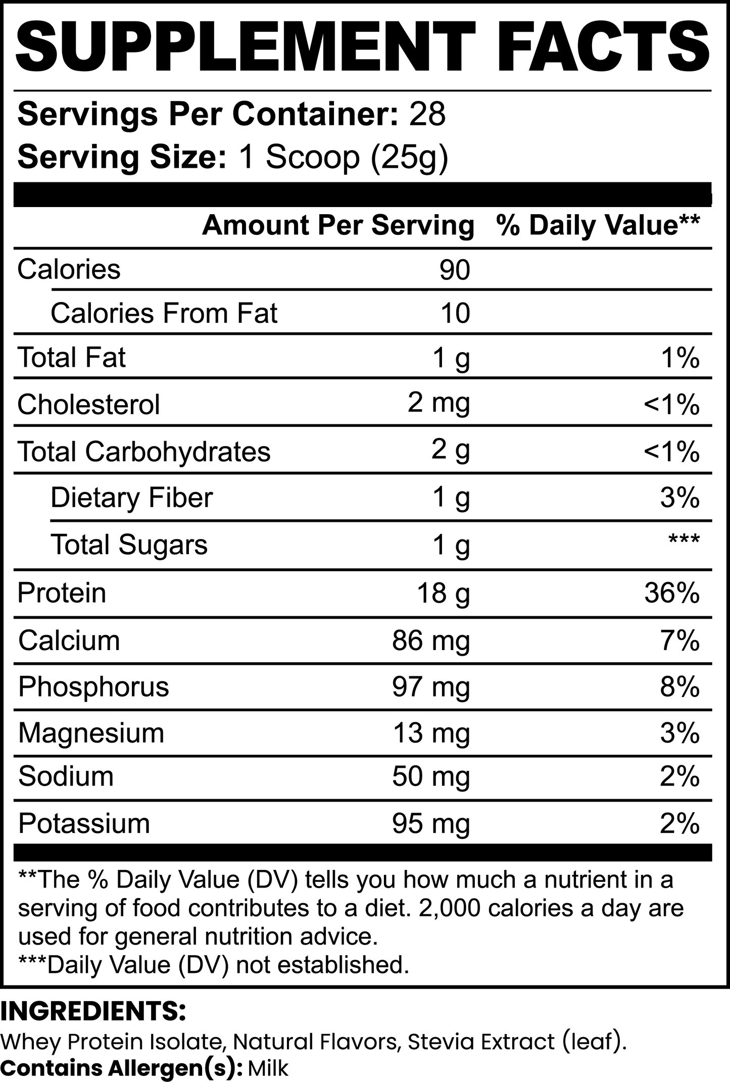 Enlightenism Health - Pure 100% Whey Protein Isolate - Natural Chocolate (NON-GMO)