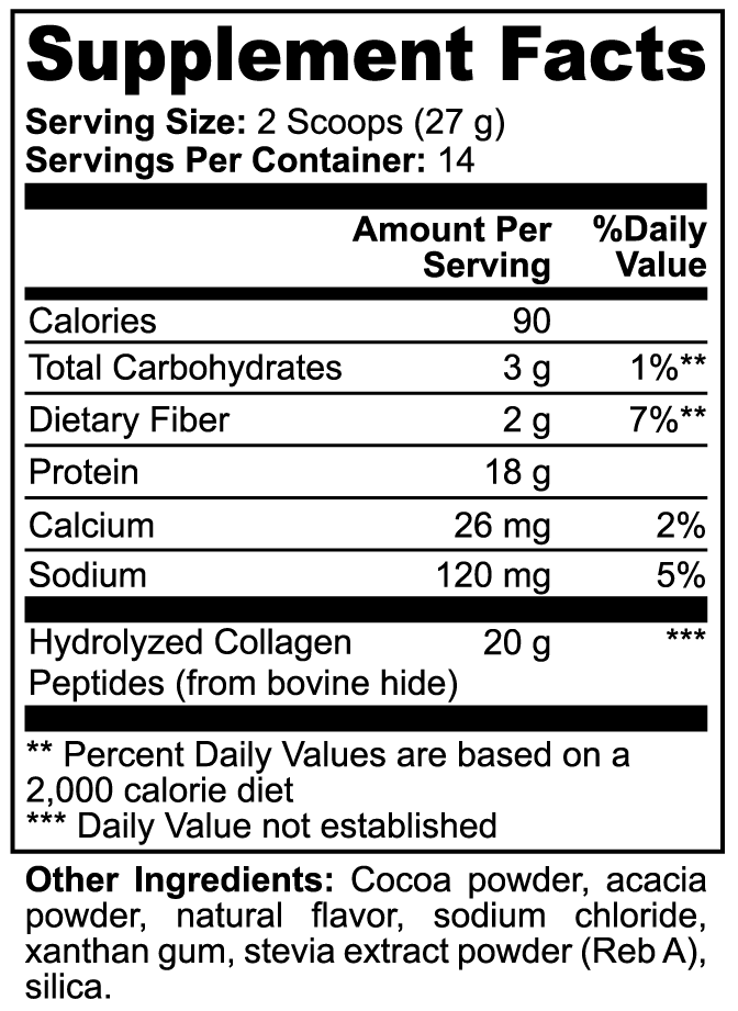 Enlightenism Health - Grass-Fed Collagen Peptides Powder - Natural Cocoa (NON-GMO)