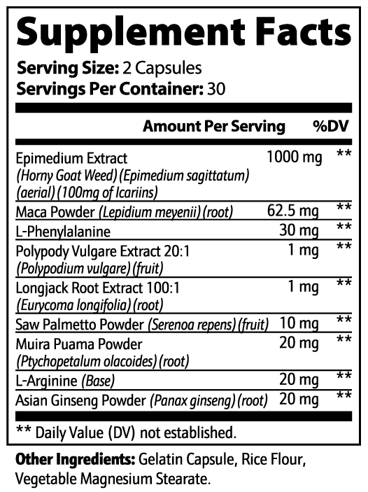 Enlightenism Health - 100% Natural Horny Goat Weed Blend (Hormone Free)