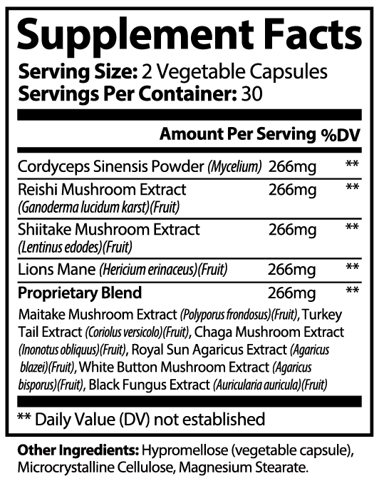Enlightenism Health - Mushroom Complex 10X (NON-GMO)