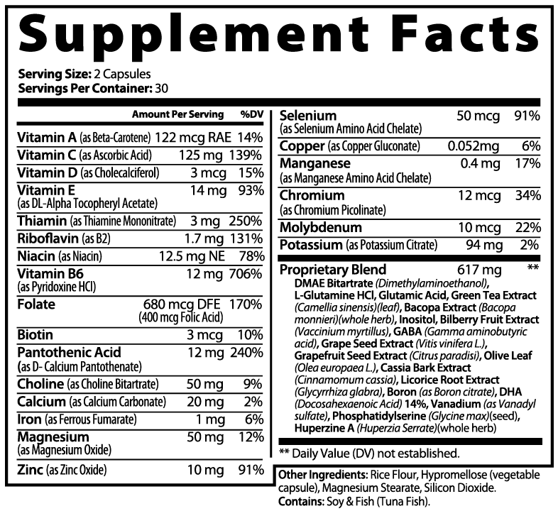 Power Up - Complete Brain Health Gaming Formula (Hormone Free)