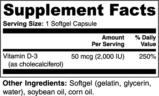 Enlightenism Health - Vitamin D3 2,000 IU